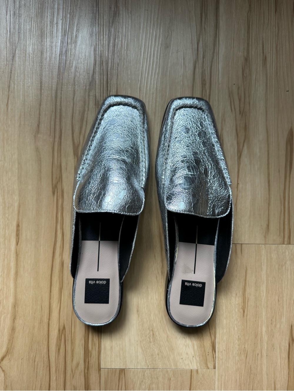 Silver Dolce Vita Mules - EXCELLENT CONDITION - Size 11